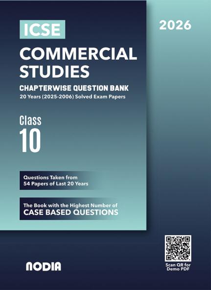ICSE Class 10 Commercial Studies Chapterwise Previous Year Question Bank (PYQ) For 2026 Exam