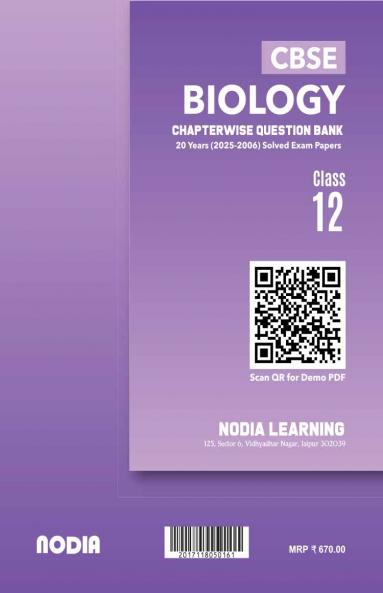 NODIA CBSE Biology Class 12 Question Bank 20 Years PYQB for 2026 Exam