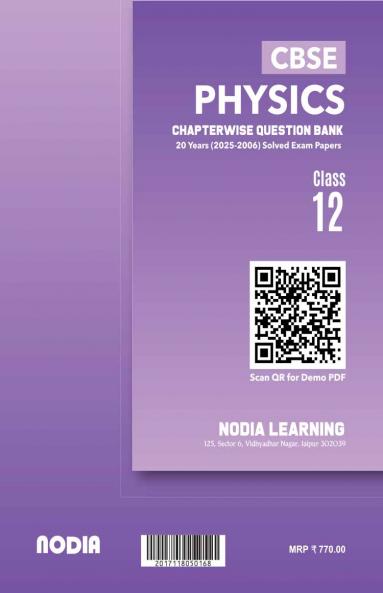 NODIA CBSE Physics Class 12 Question Bank 20 Years PYQB for 2026 Exam