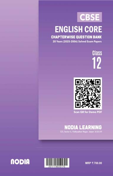 NODIA CBSE English Core Class 12 Question Bank 20 Years PYQB for 2026 Exam