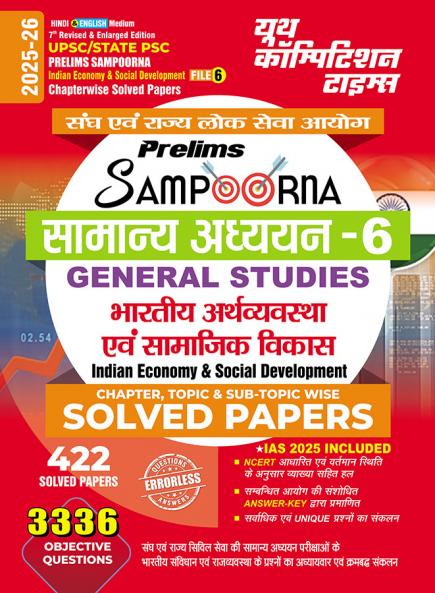 2025-26 UPSC/All State PSC Pre General Studies-6 Indian Economy & Social Development Solved Papers 496 995.