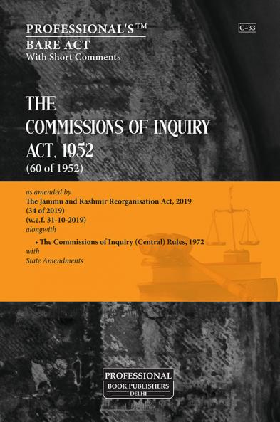 Commissions of Inquiry Act 1952 alongwith Rules
