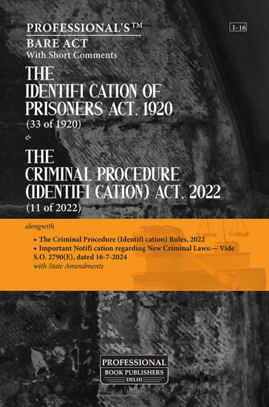 Identification of Prisoners Act 1920 with State Amendments
