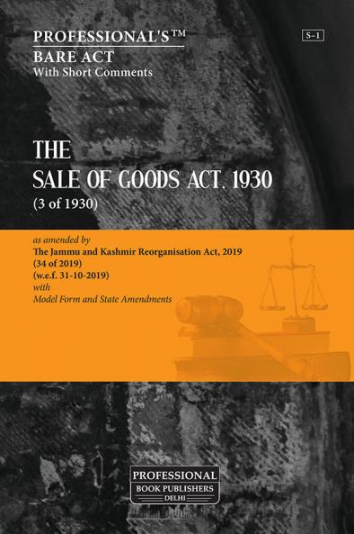 Sale of Goods Act 1930 as amended by Jammu and Kashmir Reorganisation Act 2019