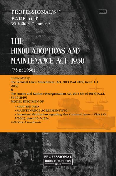 Hindu Adoptions and Maintenance Act 1956 as amended by Personal Laws (Amendment) Act 2019