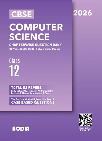 NODIA CBSE Class 12 Computer Science Question Bank 20 Years PYQB for 2026 Exam