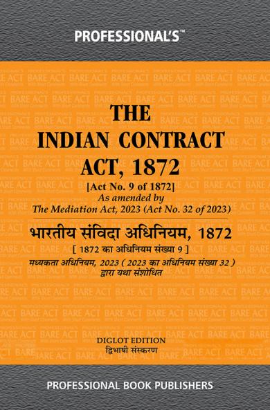 PROFESSIONAL'S Contract Law in Hindi and English Indian Contract Act 1872 Diglot Edition
