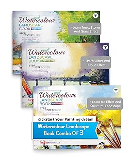 Nurture Watercolour Landscape combo of 3 Books (Beginner Intermediate Advance)