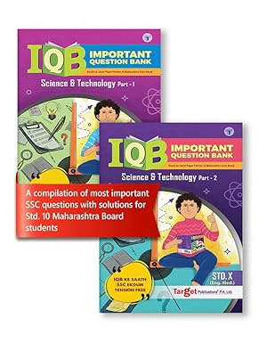 Std 10 Science and Technology 1 & 2 Important Question Bank (IQB) Book | English Medium | Most Likely Questions with Solutions | SSC Maharashtra State ... of 2 Books [Paperback] TARGET PUBLICATIONS