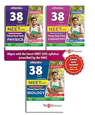 38 Years NEET Previous Year Solved Question Papers Physics Chemistry and Biology PYQs | NEET UG Chapterwise Topicwise Solutions for 2026 Exam | 6000+ MCQs | Set of 3 Books