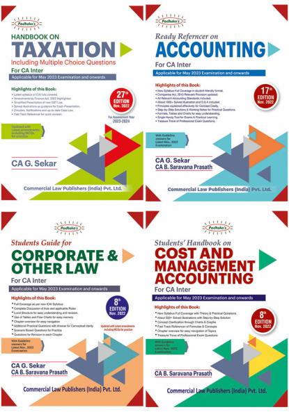 Essential Combo for CA Inter Group I by G. Sekar Padhuka's Series