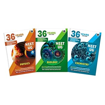 NEET 36 Years Physics + Chemistry + Biology Combo - Previous Years Solved Papers (Chapter & Topic-Wise with Solutions) (2023-1988)