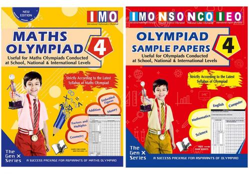 V&S Publishers IMO (Mathematics Olympiad Guidebook and Sample Papers) Olympiad Combo Class 4 (Set of 2 Books)