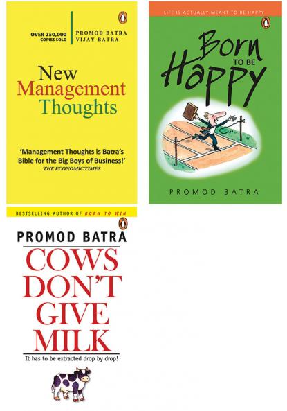 Combo of Cows Don’t Give Milk New Management thought and Born to Happy (Set of 3)
