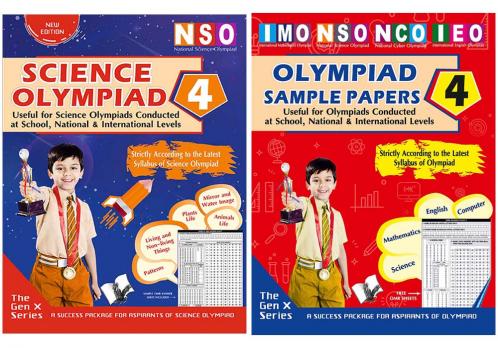 V&S Publishers NSO (Science Olympiad Guidebook and Sample Papers) Olympiad Combo Class 4 (Set of 2 Books)