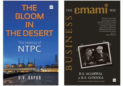 Combo of  BLOOM IN THE DESERT by Kapur D.V and Business The Emami Way by Agarwal R.S. | Goenka R.S.V (Set of 2 Books)