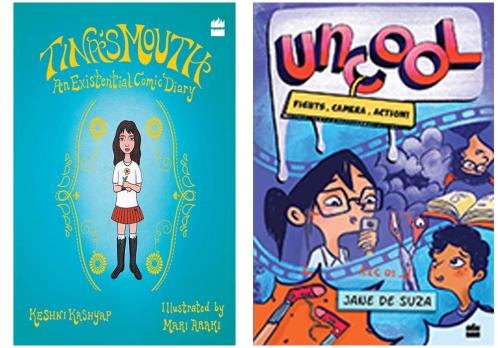 Combo of UNCOOL:FIGHTS CAMERA ACTION by De Suza Jane and TINA'S MOUTH by Kashyap Keshni (Set of 2 Books)