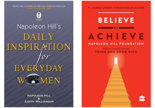 Combo of BELIEVE AND ACHIEVE by stone W Clemen and Daily Inspiration For Everyday Women by Hill Napoleon (Set of 2 Books)