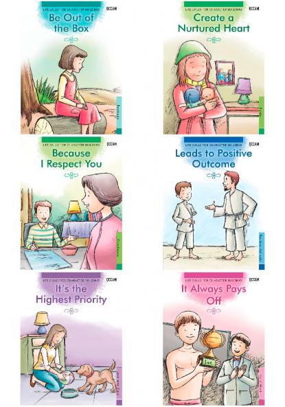 Life Skill for Children - Pack  2 (Create A Nurtured Heart & It Always Pays Off & Leads to Positive Outcome & Because I Respect You & It's the Highest Priority & Be Out of the Box )