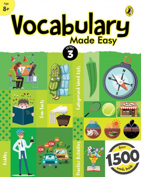 VOCABULARY MADE EASY LEVEL 3: FUN INTERACTIVE ENGLISH VOCAB BUILDER ACTIVITY & PRACTICE BOOK WITH PICTURES FOR KIDS 8+ COLLECTION OF 1500+ EVERYDAY WORDS :  FUN FACTS RIDDLES FOR CHILDREN GRADE 3