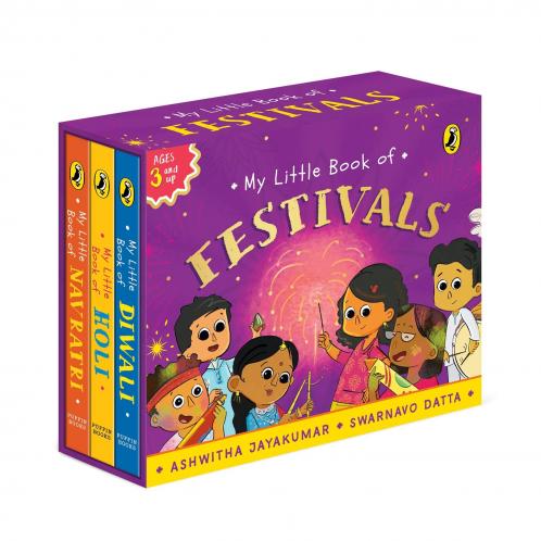 My Little Book of Festivals (Boxset): Illustrated Board Books on the Indian Festivals of Diwali Holi and Navratri Hindu Mythology for Kids Age 3+