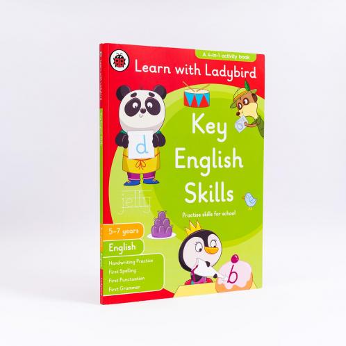 Key English Skills: A Learn With Ladybird 4 in 1 Activity Book â€“ Handwriting Practice First Spelling First Punctuation & First Grammer - Practice Skills for School (5-7 Years)