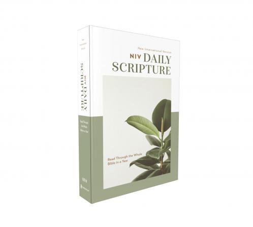 NIV DAILY SCRIPTURE PAPERBACK WHITE/SAGE COMFORT PRINT