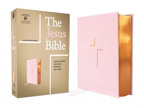 THE JESUS BIBLE ESV EDITION LEATHERSOFT OVER BOARD PINK