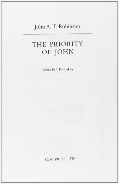The Priority of John