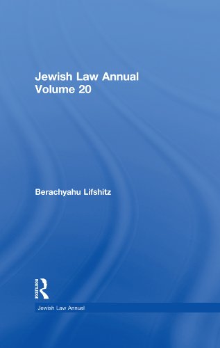 Jewish Law Annual Volume 20