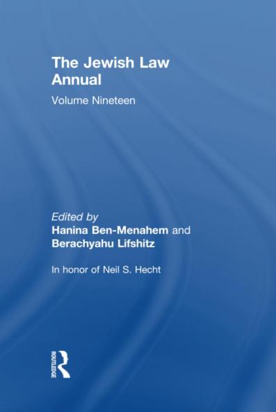 Jewish Law Annual Volume 19