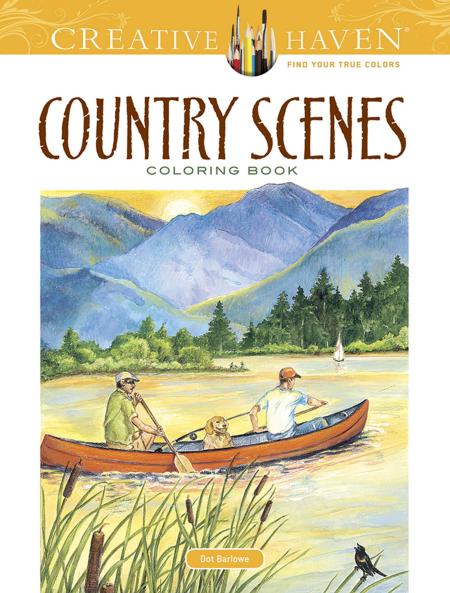 Country Scenes Coloring Book