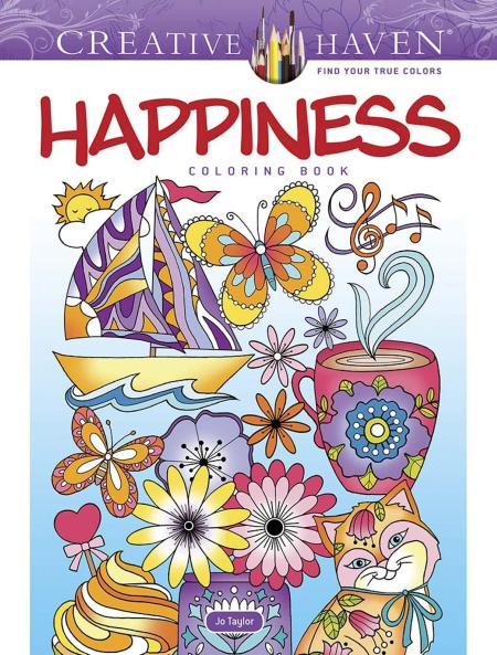 CREATIVE HAVEN HAPPINESS COLORING BOOK