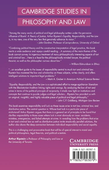 Equality Responsibility and the Law