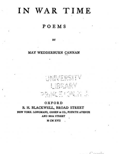 In War Time: Poems (Classic Reprint)