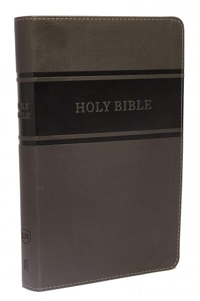 KJV Deluxe Gift Bible Leathersoft Gray Red Letter Comfo