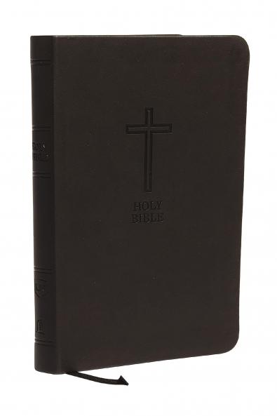 KJV Value Thinline Bible Compact Leathersoft Black Red