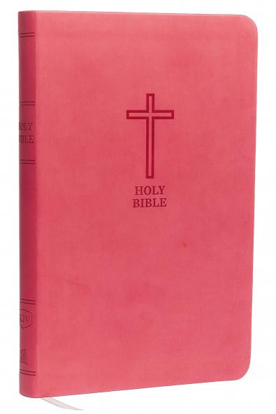 KJV Value Thinline Bible Leathersoft Pink Red Letter Co