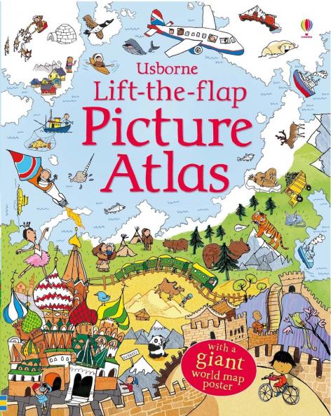 Lift-The-Flap Picture Atlas + World Map Poster