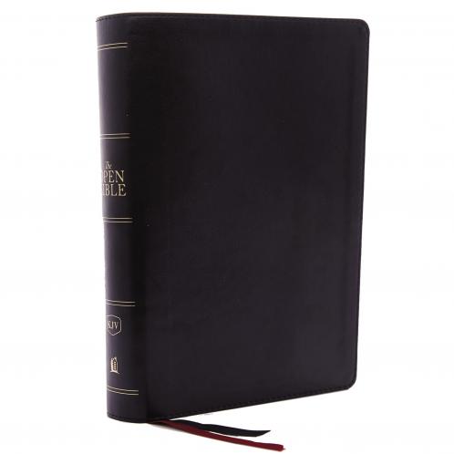 The KJV Open Bible Leathersoft Black Thumb