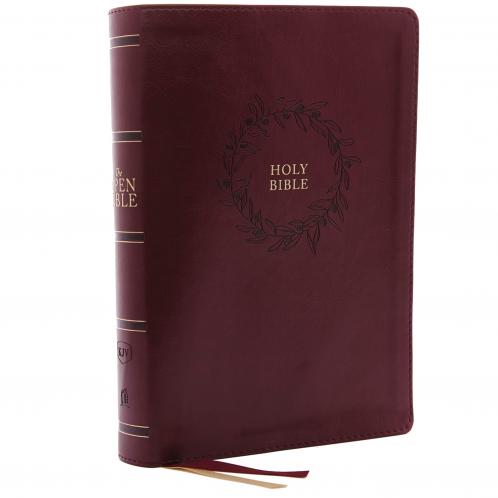 The KJV Open Bible Leathersoft Burgundy Red Letter Comf