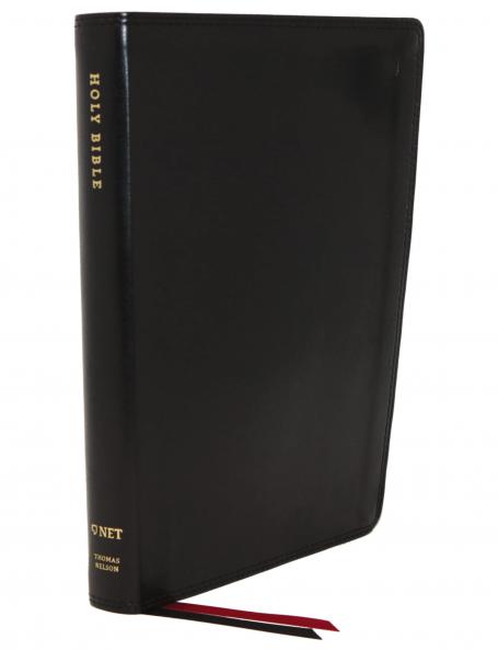 NET Bible Thinline Leathersoft Black Comfort Print