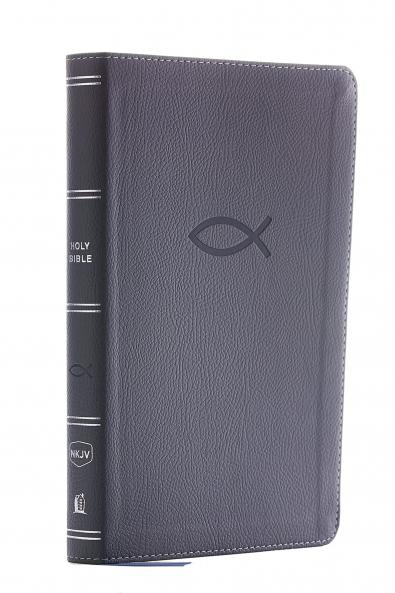 Nkjv Thinline Bible Youth Edition Leathersoft Gray Red Letter Edition Comfort Print