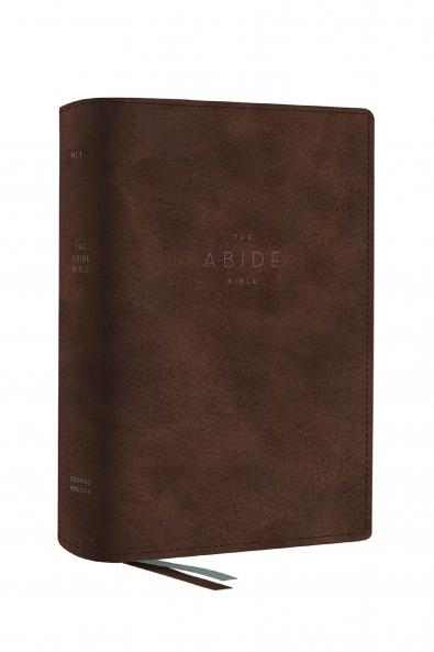 NET Abide Bible Leathersoft Brown Comfort Print