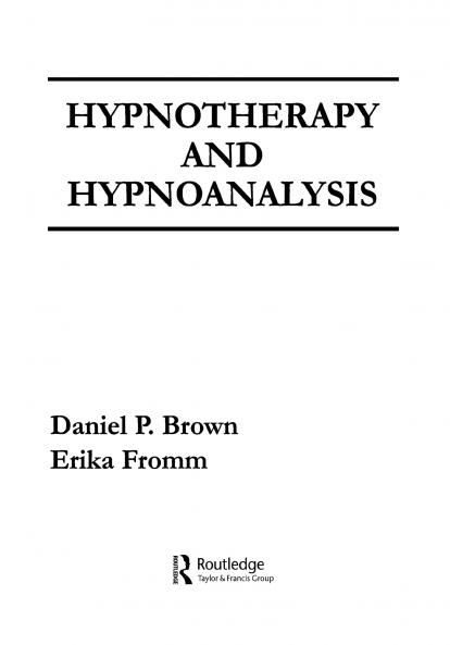 Hypnotherapy and Hypnoanalysis