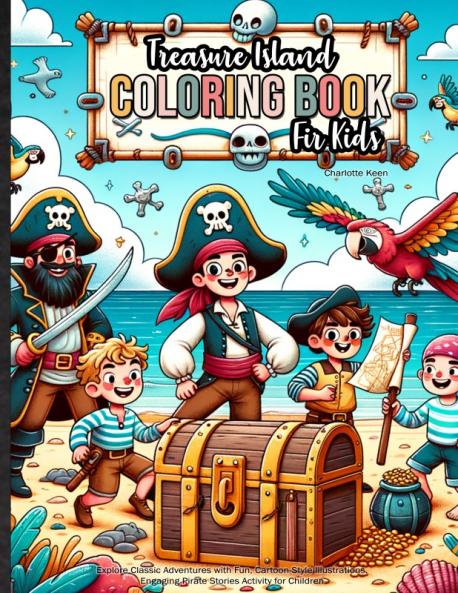 Treasure Island Coloring Book for Kids
