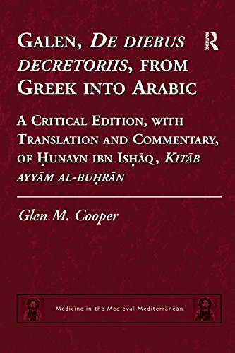 Galen De diebus decretoriis from Greek into Arabic
