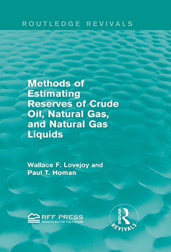 Methods of Estimating Reserves of Crude Oil Natural Gas and Natural Gas Liquids (Routledge Revivals)