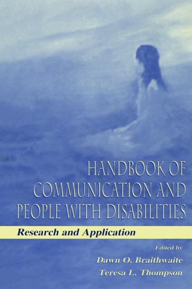 Handbook of Communication and People With Disabilities