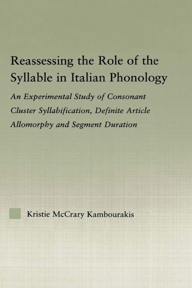 Reassessing the Role of the Syllable in Italian Phonology